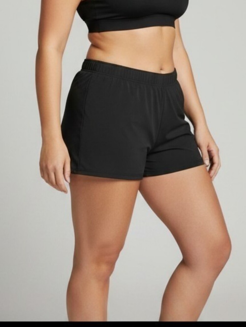 Lands End Black Swim Shorts, Sz 12
